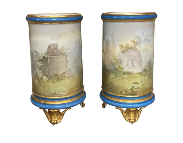 Late 19th Century Pair of French Sèvres Style Porcelain Vases.