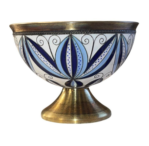 Soviet Russian 916 Silver Gilt Enamel Cup & Saucer, Leningrad. Mid-20th Century.