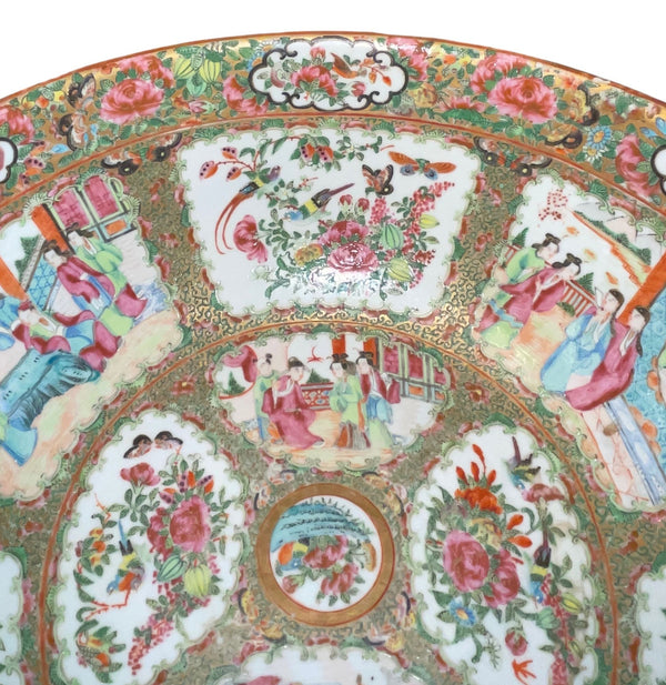 Late 19th Century Chinese Export Rose Medallion Bowl