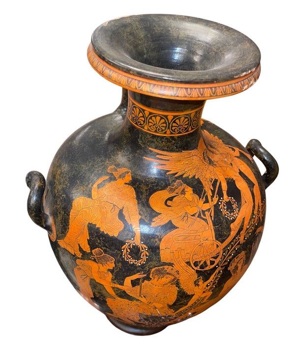 Large Attic Style Red-Figure Hydria Museum Copy After Ancient Greek Pottery