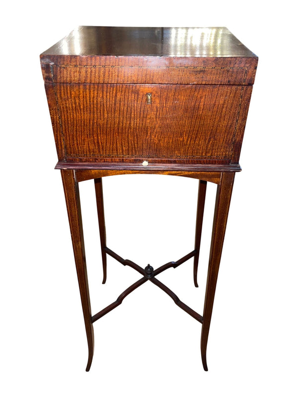Petite 19th Century French Vanity Table with Mirror