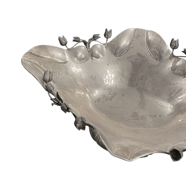 Pair of Damar 925 Sterling Silver Floral Bowls, 20th Century.