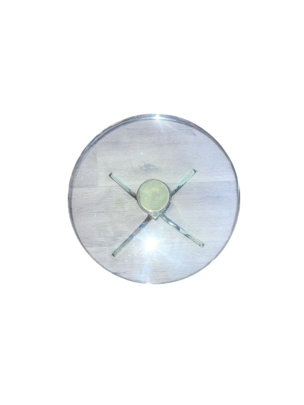 Pair Charles Hollis Jones Lucite and Brass Side Tables. U.S.A. 1970's.