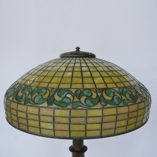 Early 20th C. Tiffany Studios Lemon Leaf Table Lamp. Made in U.S.A.