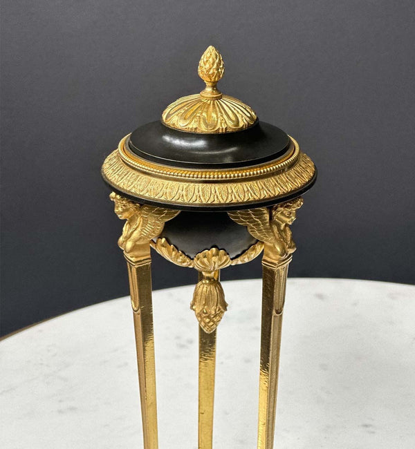 French Empire-Style Bronze Reversible Candlesticks