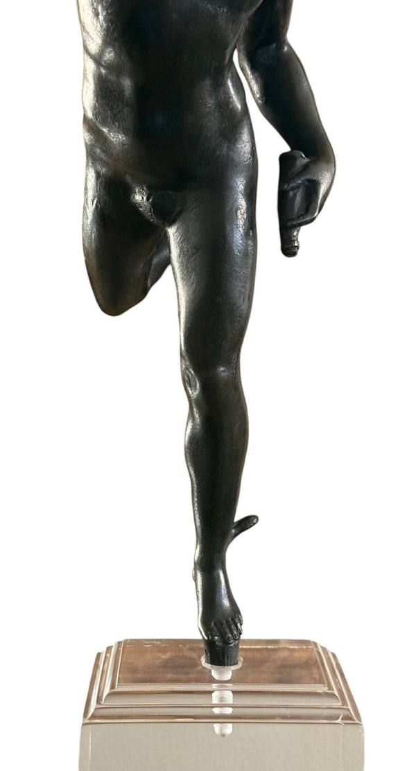 Bronze “Flying Mercury” with Lily Torch, After Giambologna, Italy, 19th Century.
