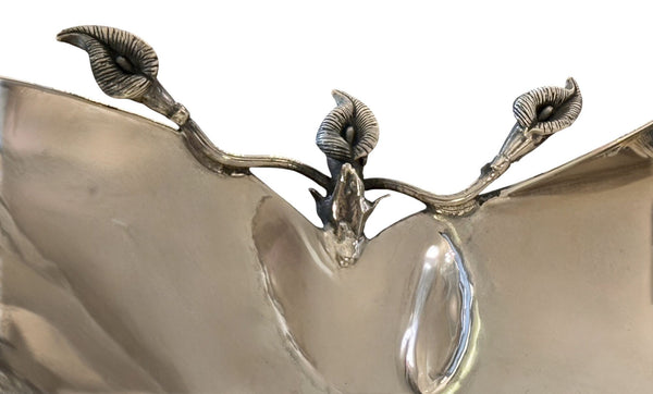Pair of Damar 925 Sterling Silver Floral Centerpiece Bowls, Turkey, Late 20th C.
