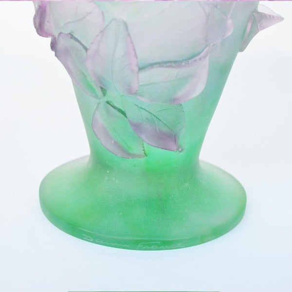 Rose Passion Vase by Daum. France, 1990's.