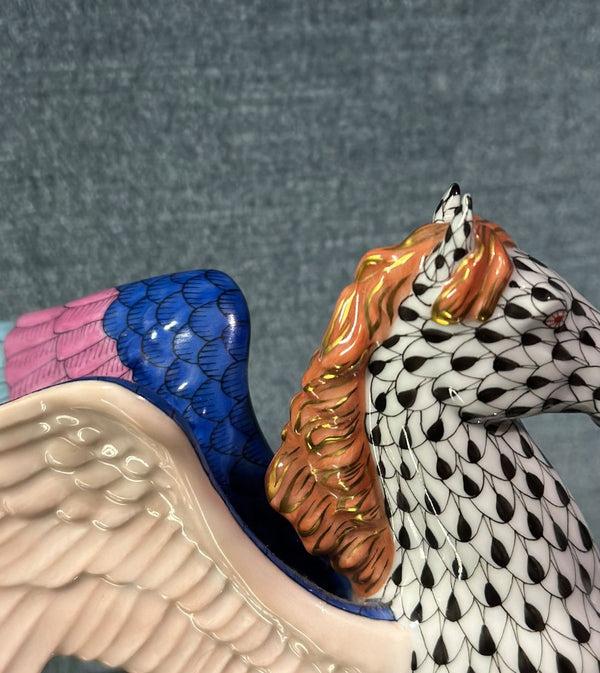 Colorful Herend Hungary Pegasus Figurine