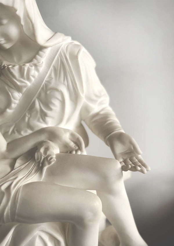 Mid-20th Italian White Marble Sculpture 'Madonna della Pietà' after Michelangelo