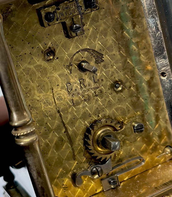 C.R. Crookshank Brass and Glass Carriage Clock by Tiffany & Co.
