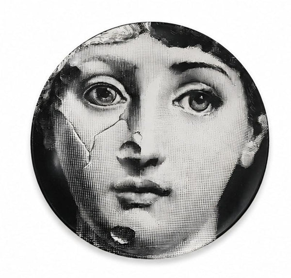Set of Eight Fornasetti Lina Cavalieri Porcelain Plates