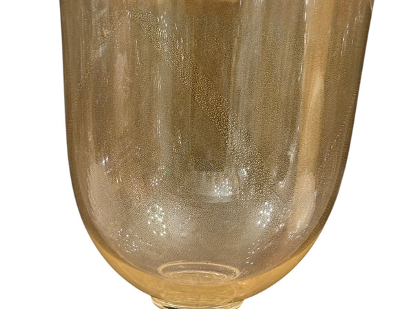 Large Italian Murano Gold Fleck Glass Vase, 20th Century