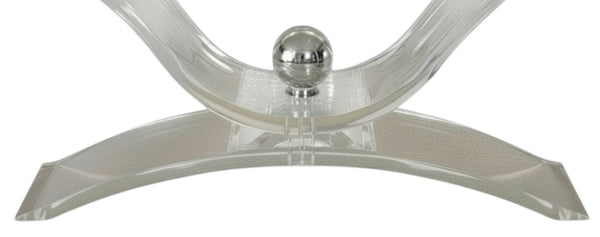 Rare 1970's American Art Deco Style Lucite & Glass Console Table