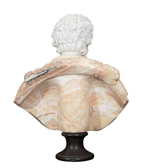 Early 20th Century Roman Emperor Septimius Severus Multicolor Marble Bust