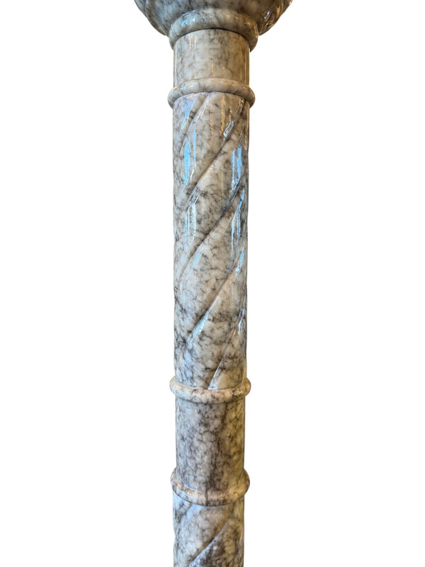 Pair of Italian Slender Marble Pedestals, 20th Century