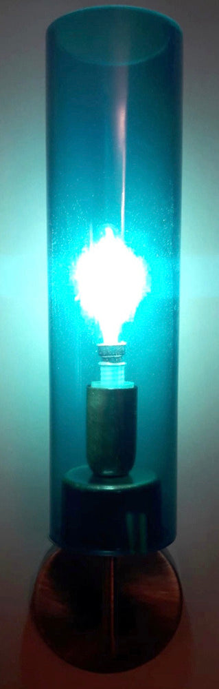 Six Sconces with Blue Murano Glass Tubes Style of Agne Jakobsson. Italy, 1970's