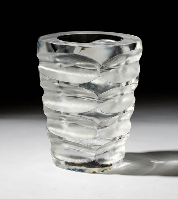 Lalique Mortefontaine Glass Vase – France, Late 20th Century.