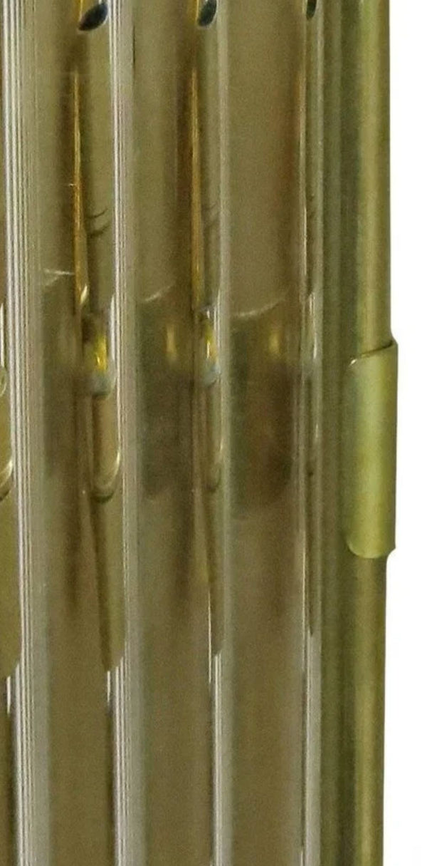 Set of Seven Italian “Romano” Crystal and Brass Wall Sconces – 1980's.