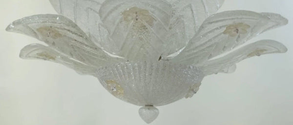 Murano Graniglia Glass Flush Mount – Italy, Circa 1960's.