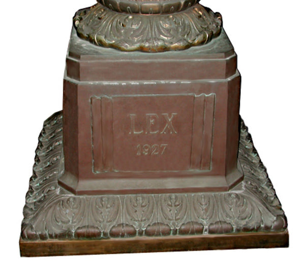 Pair of Monumental Bronze Torcheres from a Chicago Courthouse, Dated 1927.