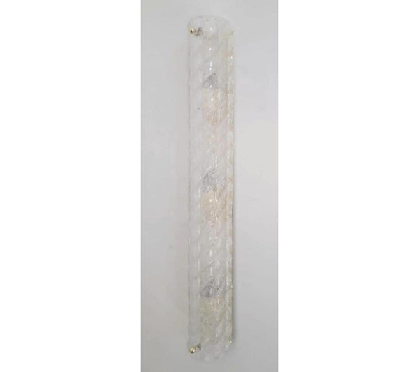Set of Three Barovier e Toso “Canale” Clear Murano Glass Sconces. Italy, 1960's.