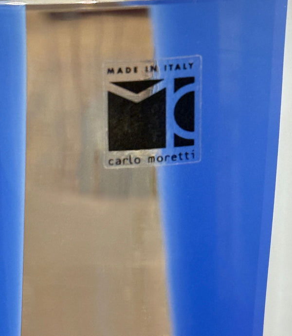 Carlo Moretti Signed Geometric Murano Glass Vase. Italy, 2010.