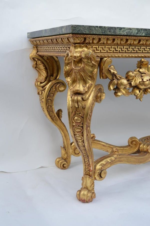 Original English, Neoclassical, Giltwood Console Table