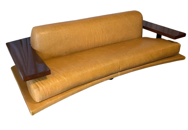Vintage American Art Deco–Style Sofa, Late 20th Century (c. 1980s)