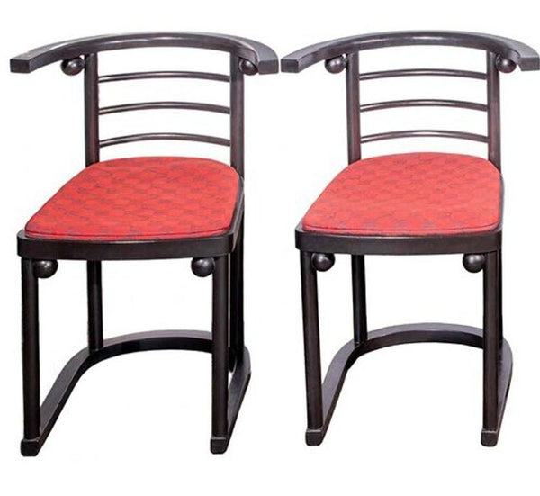 Set of Four Josef Hoffmann Fledermaus Style Chairs. Austria, 20th Century.