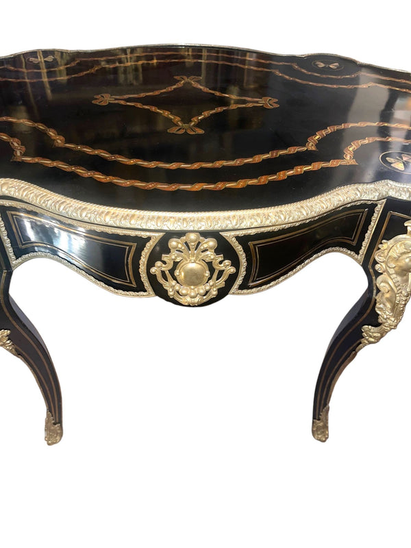 19th Century Napoleon III Ebonized Writing Desk w/ Gilt Bronze & M.O.P