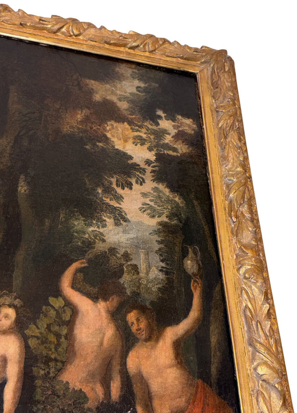 17th-Century Flemish Painting of Bacchus, Venus and Ceres, an Allegory of Autumn