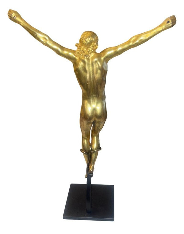 17th Century Corpus Christi, Gilt Bronze Figure on Stand, after Antonio Susini (1558–1624)