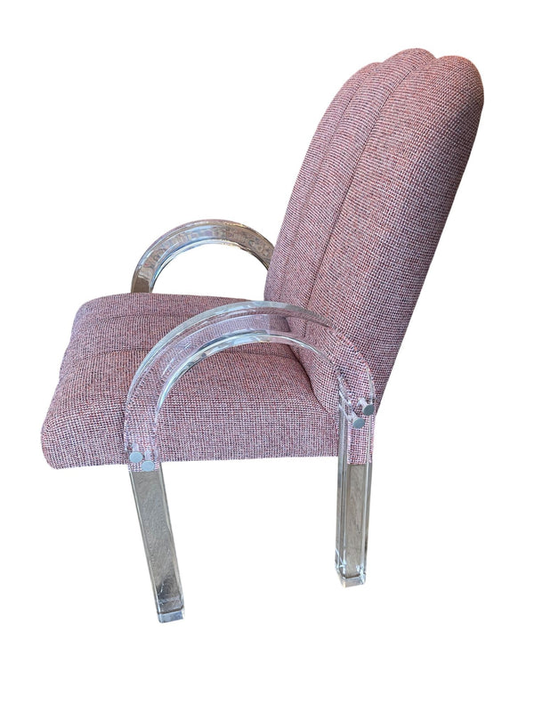 Pair of Charles Hollis Jones Waterfall Collection Lucite Armchairs. USA 1970's.