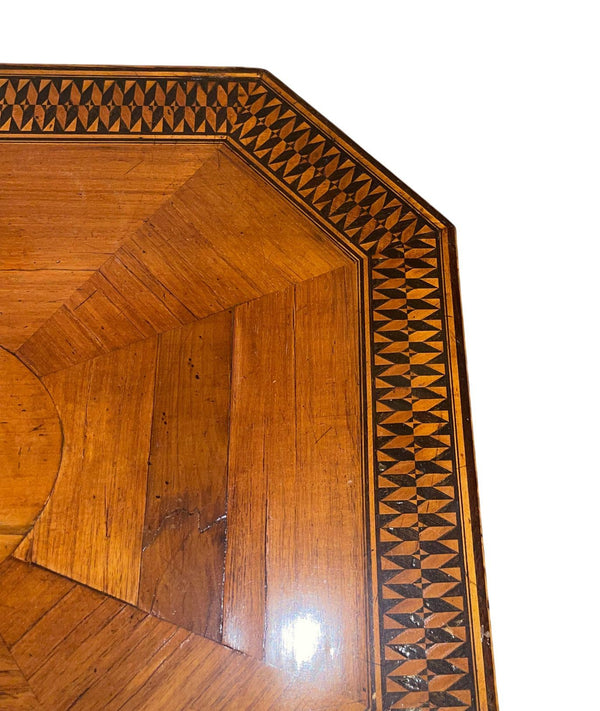 19th Century Italian Marquetry Occasional Table with Lift Top