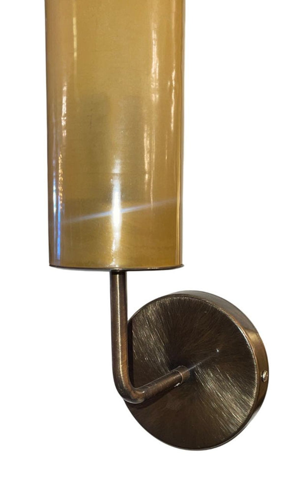 Four Sconces w/ Amber Murano Glass Tubes Style of Agne Jakobsson. Italy, 1970's.