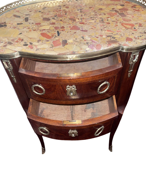 19th Century French Ormolu Mounted and Marble Bedside Commode