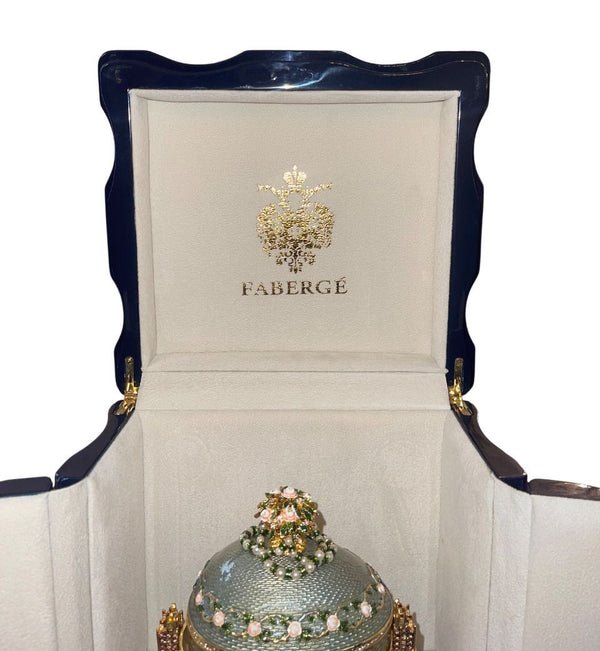 Fabergé Branded Enamel Egg, Love Trophies Design, Late 20th Century.
