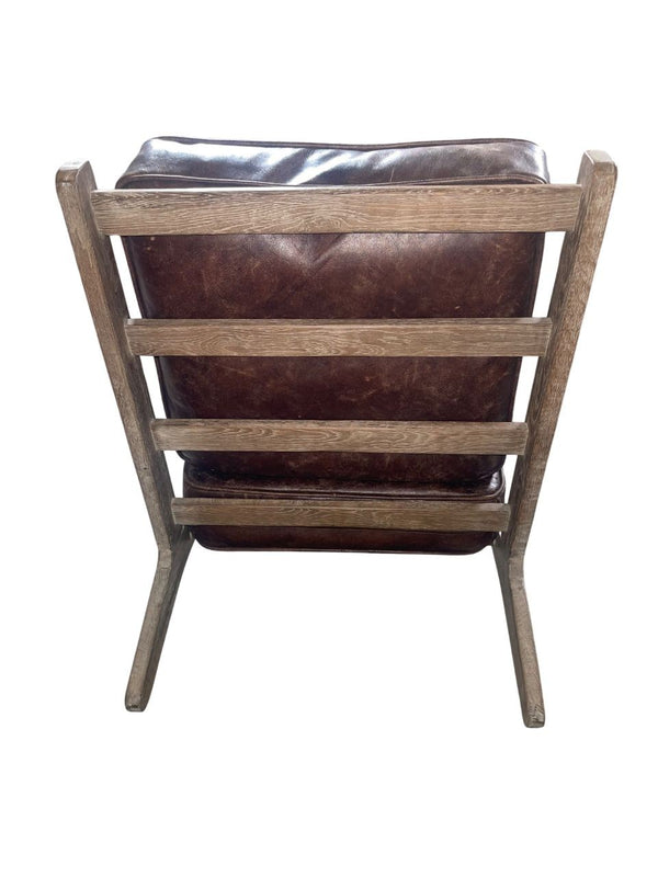 Pair of Four Hands Irondale Brooks Leather Lounge Chairs. U.S.A. 21st Century.