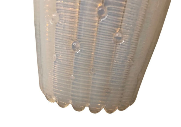 Pair 1980s Italian Opalescent Murano Fazzoletto Glass Wall Sconces