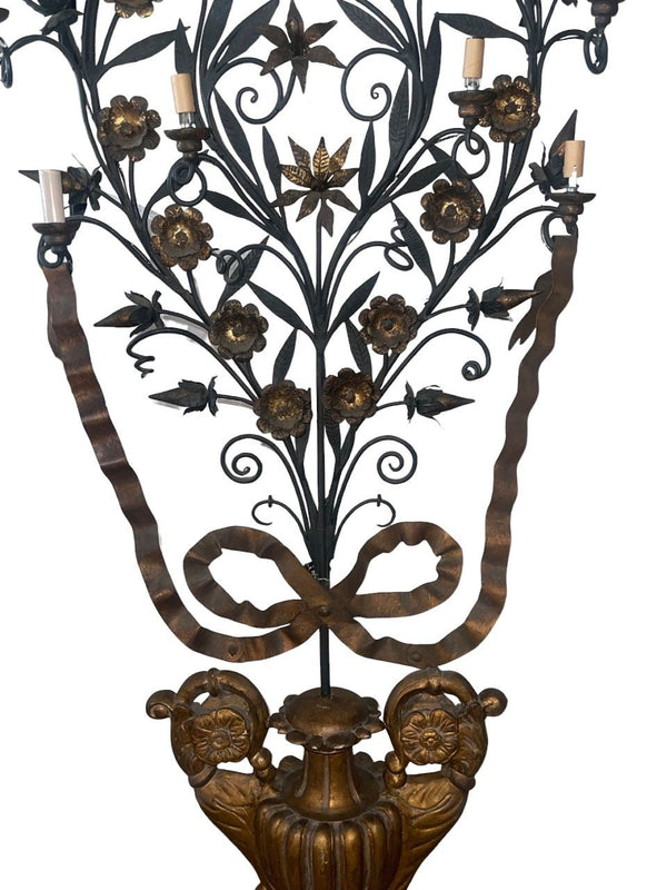 Monumental Pair of Italian Girandoles (Tree‑Form Candelabra) Mid‑20th Century.