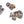 Load image into Gallery viewer, Set of Five Baccarat Crystal Animal Figures &amp; Bowl. Late 20th Century.
