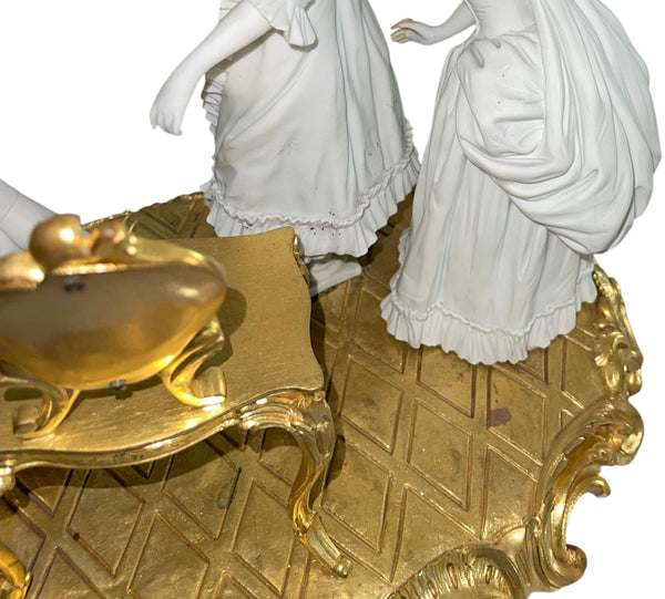 19th Century Sèvres Biscuit Porcelain & Gilt Bronze Figural Group