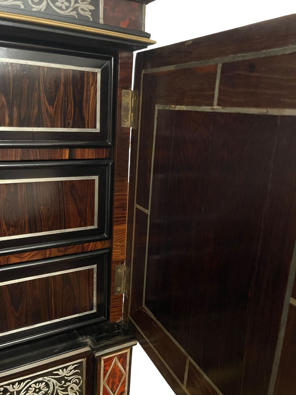 Monumental Italian Baroque Style Cabinet on Stand. Mid-19th Century.