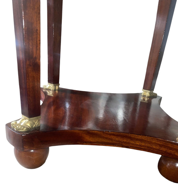 Late 19th Century French Empire Style Marble-Top Side Table with Bronze Mounts