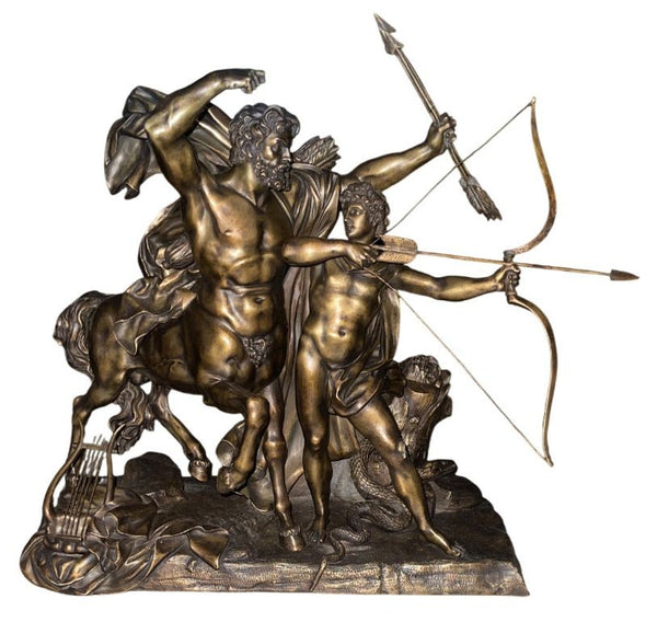 Bronze Sculpture “The Education of Achilles by the Centaur Chiron” After F. Rude