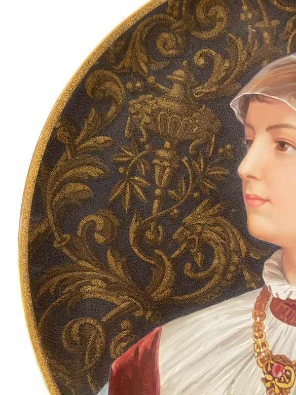Late 19th Century French B&C Montereau Portrait Charger, Signed H. Catelin.