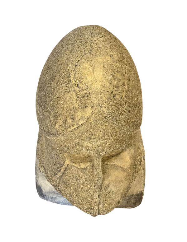 Carved Stone Bust of Pericles with Corinthian Helmet. Italy, 20th Century.