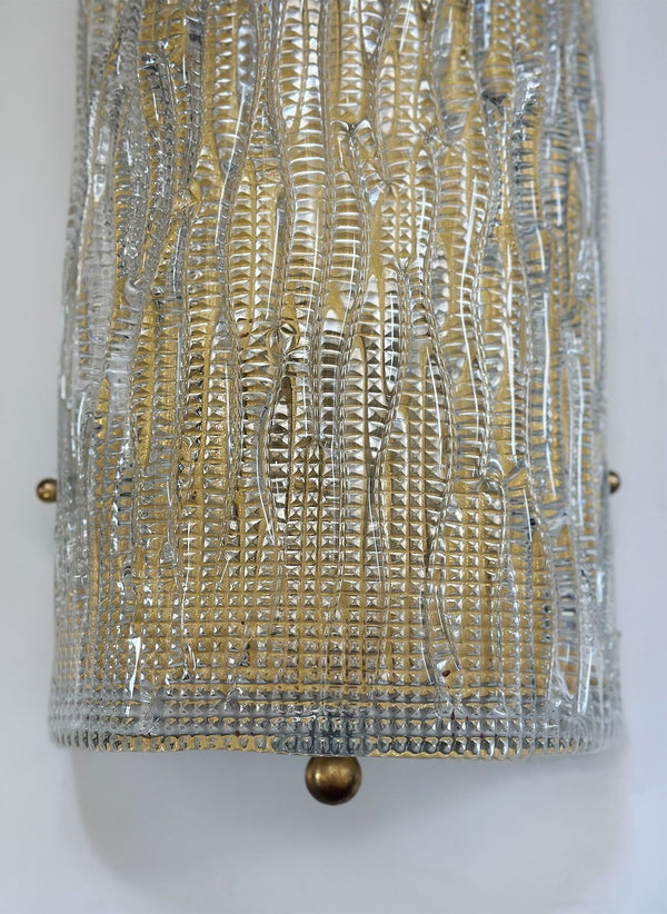 Set of Three Vintage Italian Murano Glass Sconces, c. 1970's