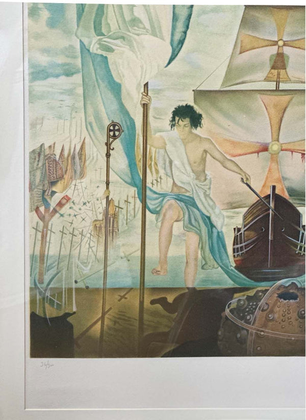 "The Discovery of America by Christopher Columbus" Lithograph by Salvador Dalí